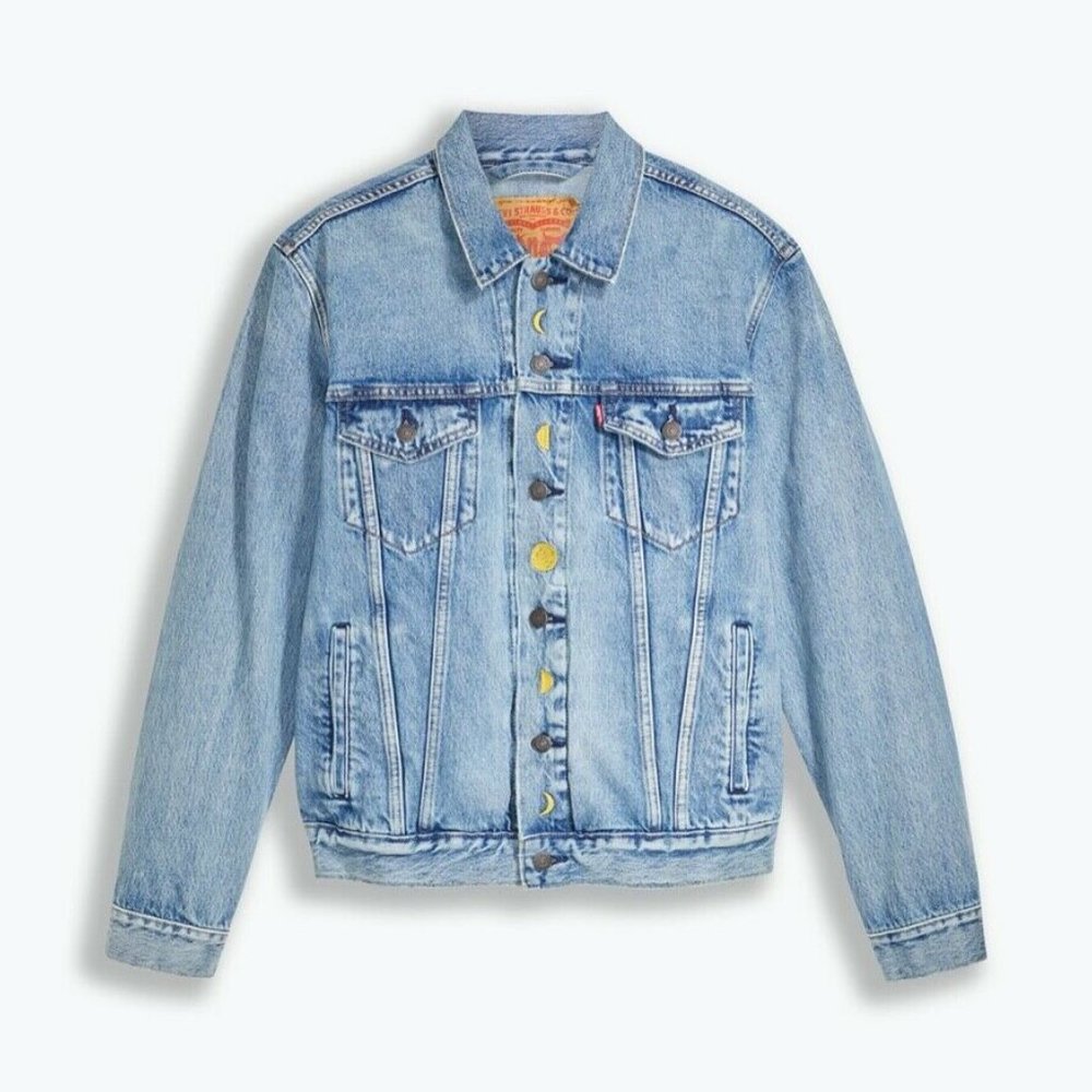 LEVIS LOOSE PREMIUM Universe Moon 🪐Planets Trucker Jacket XL denim jacket